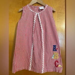Plaid Stitchy Fish school dress sz 5
